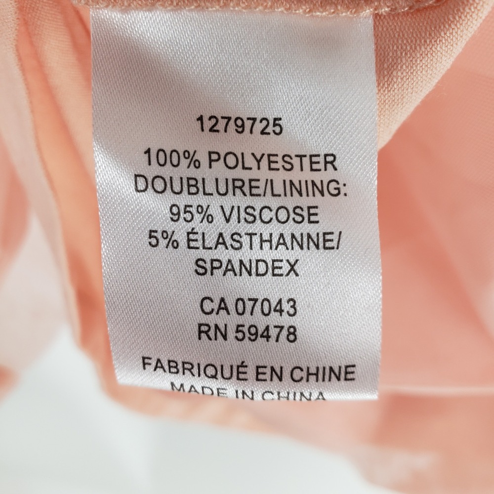 Joie Ruffle Tulle Mesh Blouse Women Medium Peach Pink Sheer Pleated Flutter Top - Picture 8 of 8